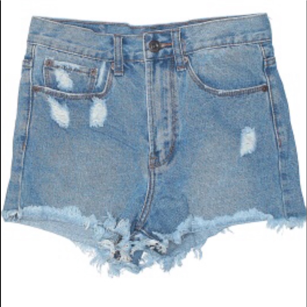 DENIN CoLAB High Wasted Jean Shorts